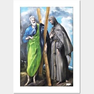 St. Andrew and St. Francis by El Greco Posters and Art